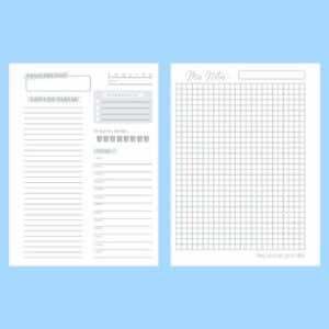 Diseño 4 de 80 Hojas para interiores de agenda 16,5x21,5cm