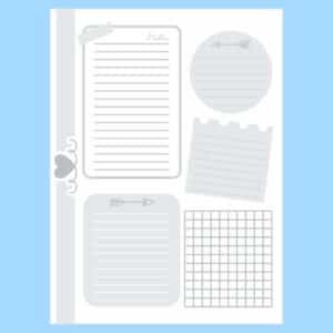 80 Hojas para interiores de agenda 15,5x21cm